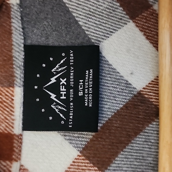 Hfx Women's Relaxed Fit Front Snap Cozy Plaid Shirt Jacket - Picture 10 of 11